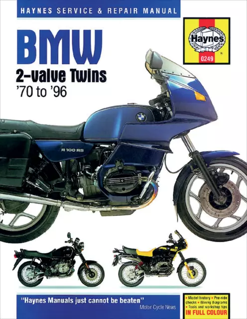 Haynes 249 Manuale Di Riparazione Moto Bmw R 100 Roadster 1991