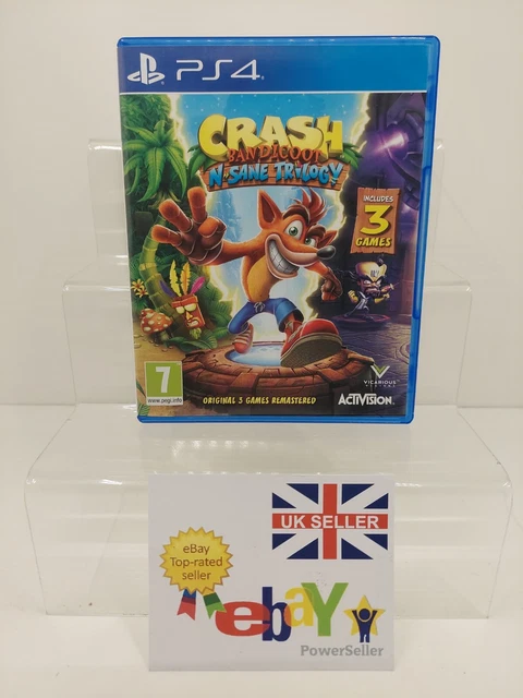 Crash Bandicoot N-Sane Trilogy Sony Playstation 4 Game Clean 3 Crash Games