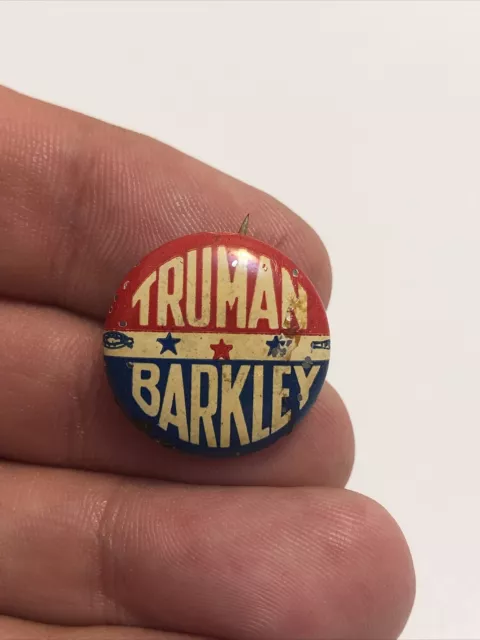 Harry Truman Vs Barkley Campaign Pin Badge