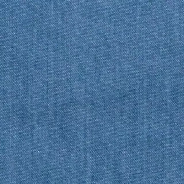 Light Blue 4oz Washed Denim Fabric - Soft and Lightweight 100% Cotton Per Meter