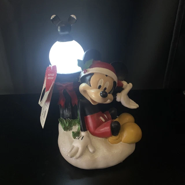 DISNEY MICKEY MOUSE Christmas Holiday Light Up Figure Garden Statue