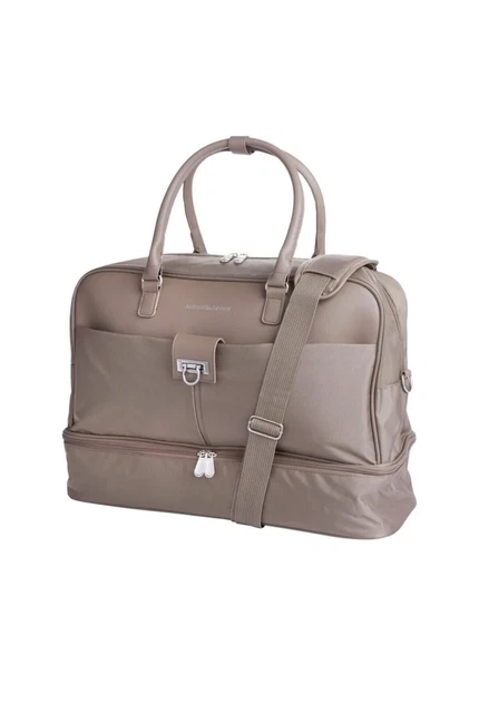 Samantha Brown Drop Bottom Weekender  TAUPE