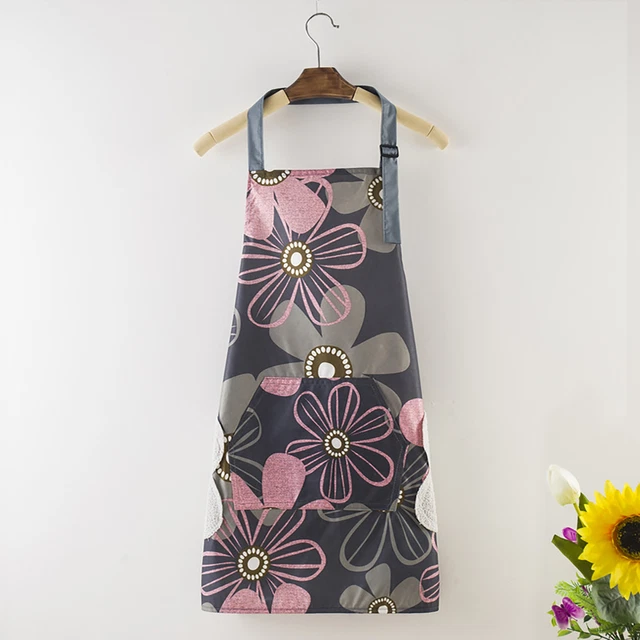 Chef Bib Adjustable with Pockets Clear Printing Kitchen Pinafore Eco-friendly