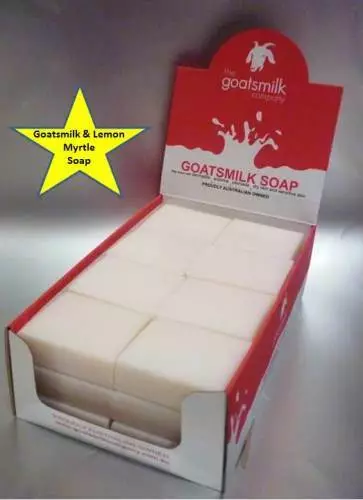 Counter Display Box with 24 x Natural Aussie Goats Milk & Lemon Myrtle Soap