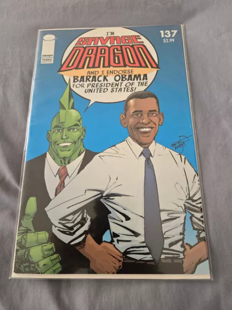 Savage Dragon #137 Image Comics October 2008 Barack Obama Third Printing