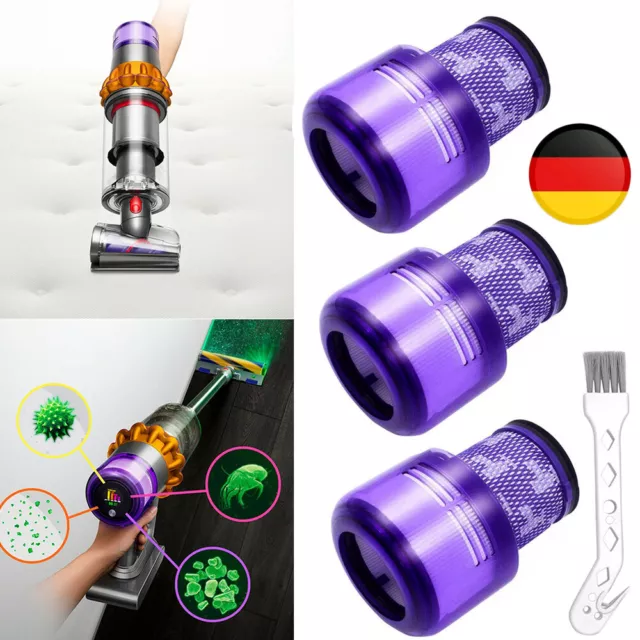 3x Filter für Dyson V11 Detect SV14 Absolute Extra Pro Kabelloser Staubsauger DE