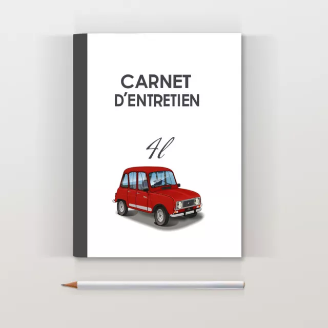 Carnet d'entretien Renault 4L R4 Clan rouge document 4L CLAN