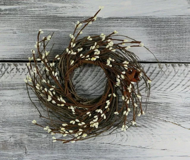 Pip Berry & Rusty Star Wreath/Candle Ring, 14" 2