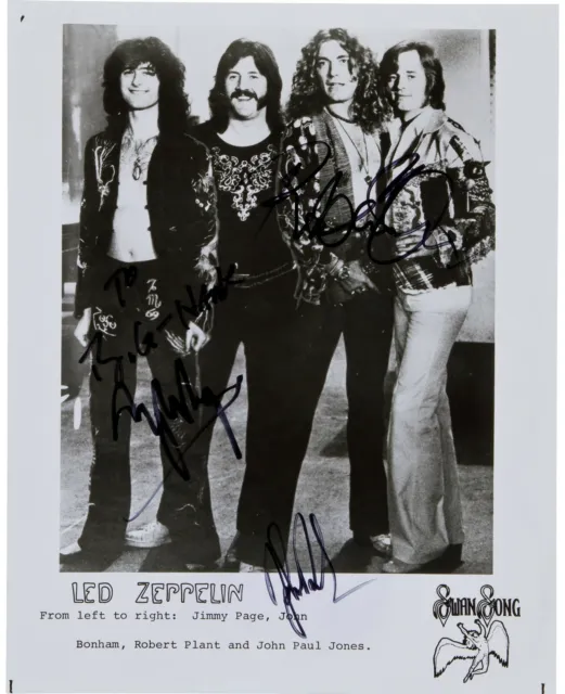 Led Zeppelin promotional photo Reproduction signatures quality photo