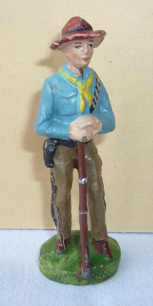 Wildwest - Figur aus Masse : stehender Cowboy von ELASTOLIN VK!