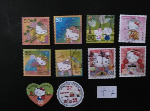 Hallo Kitty Sanrio Little Twin Stars Meine Melody Verwendete Japan-Briefmarken