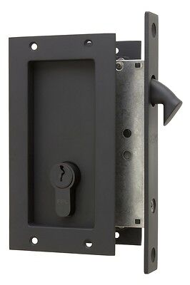Anacapa by FPL-Solid Brass Modern Pocket Door Mortise Lock Double Key Function