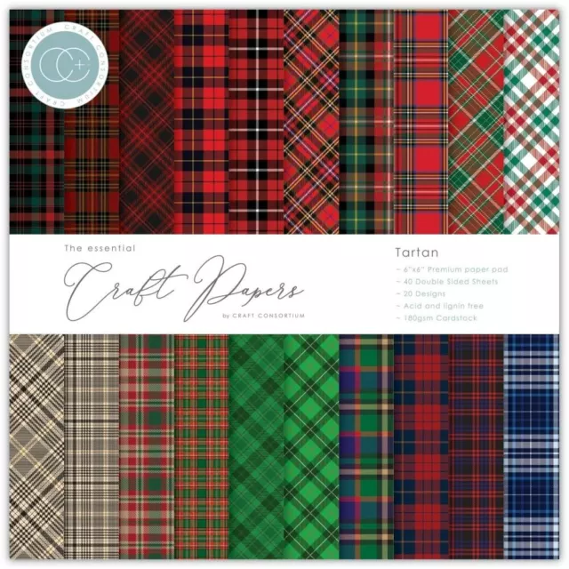 New Craft Consortium 6"X 6" Paper Pad - TARTAN