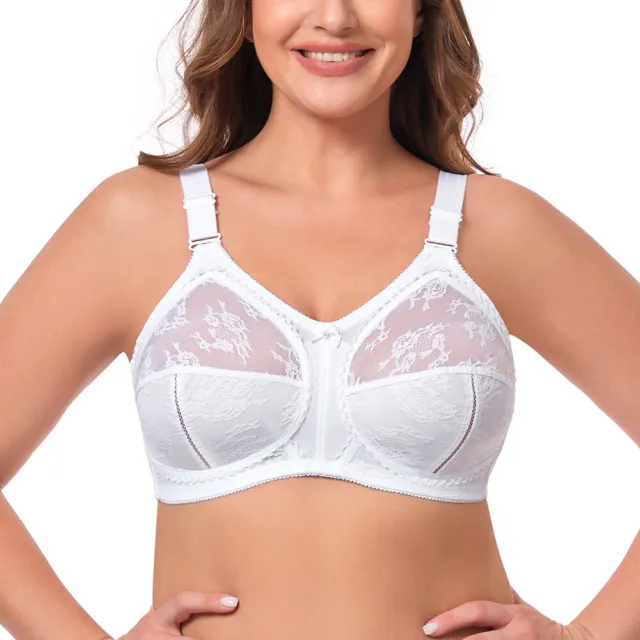 WOMENS COMFORT SLEEP BRA WIRE FREE STRETCH FIRM SUPPORT FULL CUP PLUS SIZE  14-28