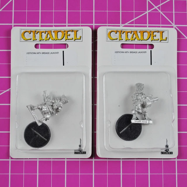 Warhammer 40K Vostroyan w Grenade Launcher (x2) Metal OOP Citadel Imperial Guard Warhammer 40K Vostroyan w Grenade Launcher (x2) Metal OOP Citadel Imperial Guard