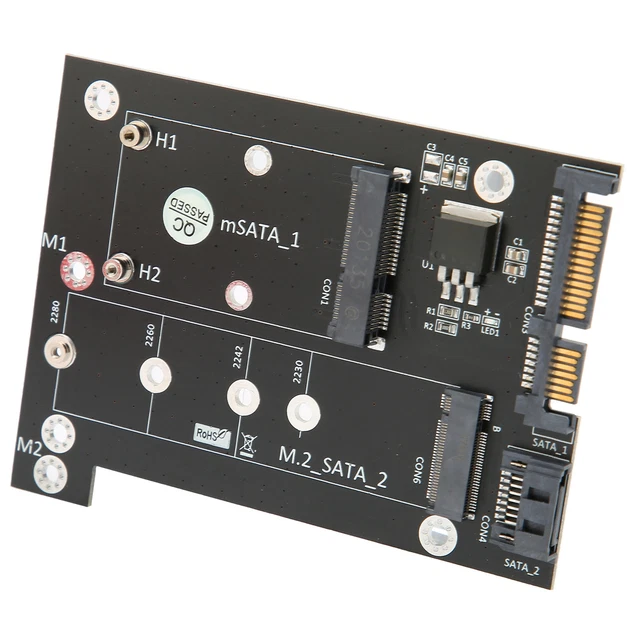 Adapter Card MSATA M.2 NGFF SSD To Dual SATA3 Fast Reading Speed Converter C HB0