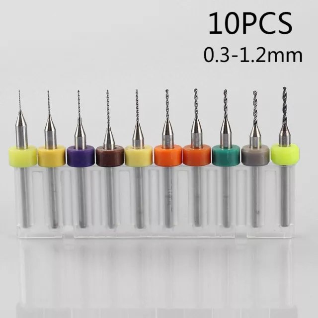 10 pièces 0,3-1,2 mm carbure micro mini foret tige acier tungstène outils rota