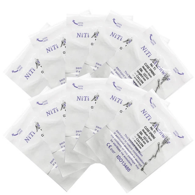 Dental orthodontic niti close spring medium force DIA 0.012 inch length 6mm