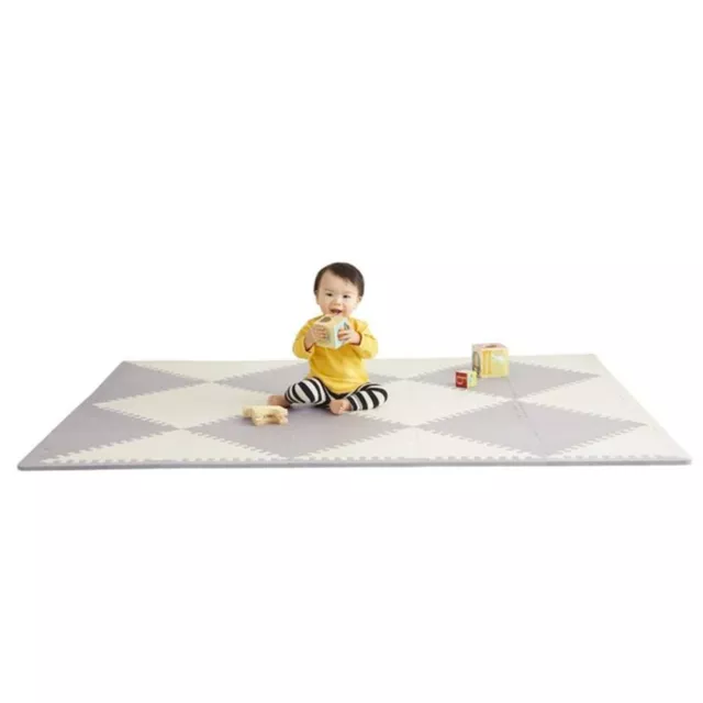 New Skip Hop Playspot Geo Foam Floor Tiles Play Mat Kids Baby Play - Grey / Crea