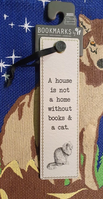 Embossed Quality Books & a Cat Joke Bookmark Book Funny Rare Secret Santa Gift
