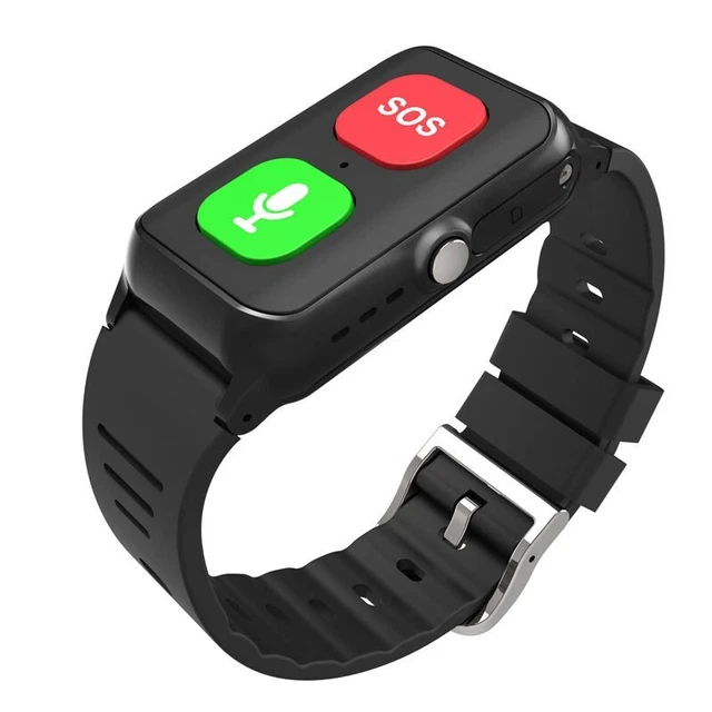COMPACT 4G GPS Watch for Elderly Featuring Heart Rate and Temperature