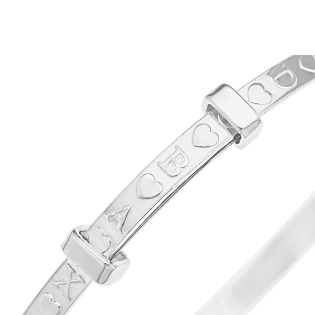 Baby Bangle ABC Bracelet Sterling Silver Baby Shower - Baptism Christening Gift