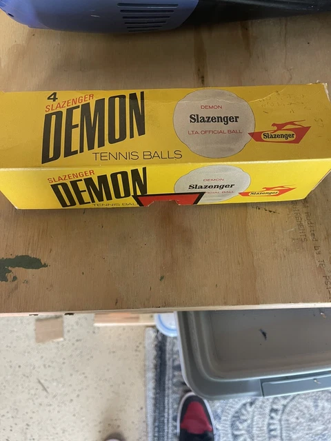 VINTAGE SLAZENGER DEMON Tennis Ball Box £26.36 - PicClick UK