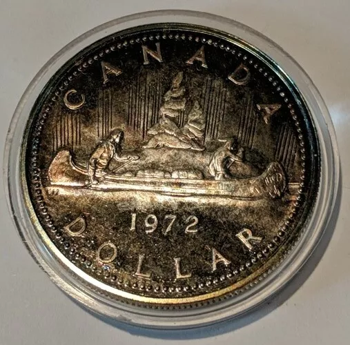 1972 $1 50% Silver Coin Toned