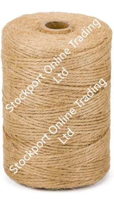 100m 3 Ply Natural Brown Soft Jute Twine Sisal String Rustic Cord Shabby