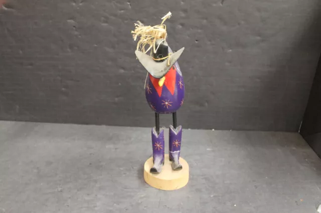 Navajo Pueblo Dennis Tom Folk Art Cowboy Stars Rooster Wood Carving
