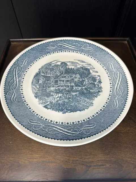 Currier and Ives - Taylor Smith & Taylor Ironstone Dinner Plate - 10.25 in. -USA