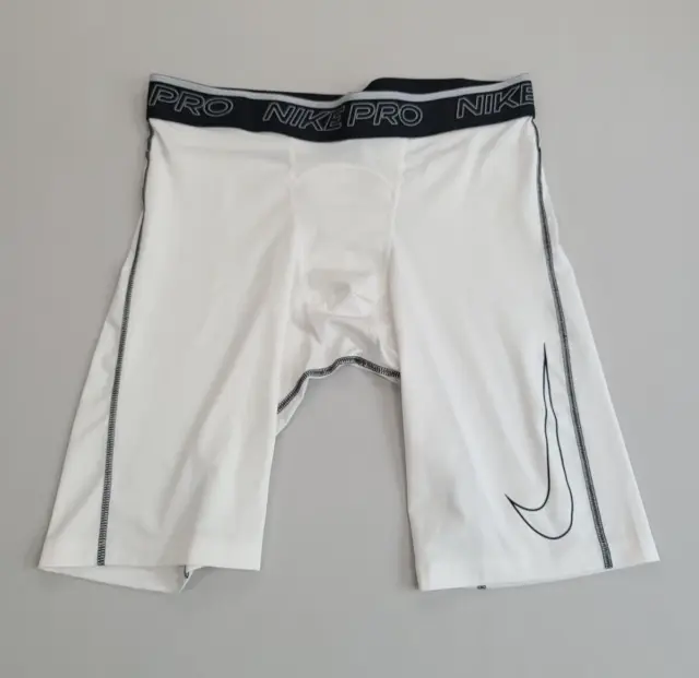 Nike Shorts Adult Extra Large White Pro Dri-Fit Long Tight Training Mens