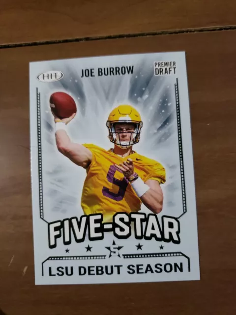 2020 Sage Hit Joe Burrow Five-Star Rookie LSU Debut Season Football Card #91