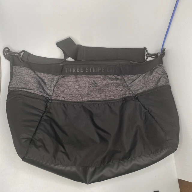 Adidas Women's Gym Bag "Three Stripe Life" Tote Black Gym Lifestyle Bag
