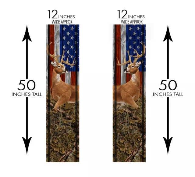 Truck Bed Camo Stripes Wild Buck - American Flag - Marshland Camouflage 2/4pack 2