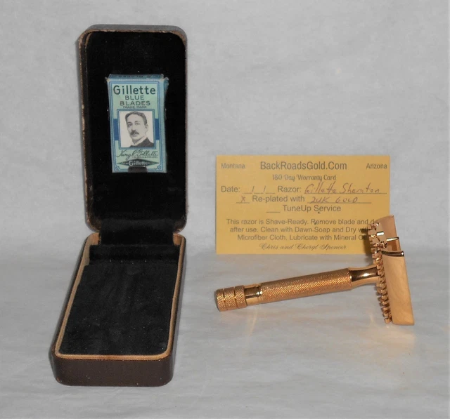 Gillette 1937 Sheraton TTO Refurbished Replated 24 Gold W Case X–37 7