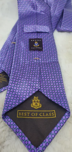 Robert Talbott Best Of Class Purple Striped Silk Luxury Tie! Handmade 60"