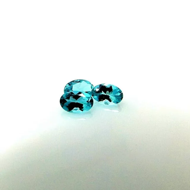 1x Apatite - Oval facettiert Türkisblau VVS 6,0x4,0x3,0mm  (2063) 3