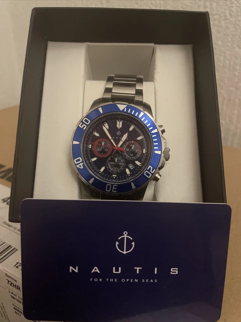 NAUTIS DIVE CHRONO 500 Men s Blue Dial Diver Chrono Quartz Watch