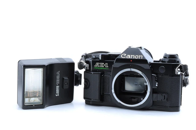 EX+5] CANON AE-1 program Black Body 188A Flash Film Camera From