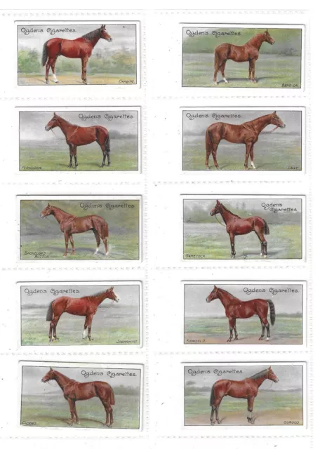 OGDENS - Racehorses - 1907 - Set of 50 - Good/Very Good.
