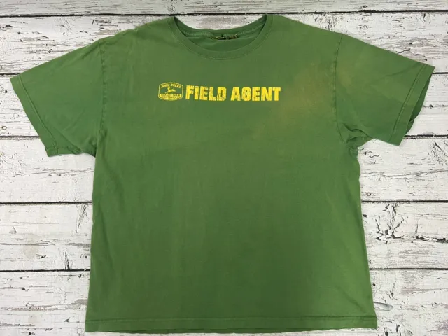 John Deere Field Agent Official Product Men's Distressed Short Sleeve T-Shirt