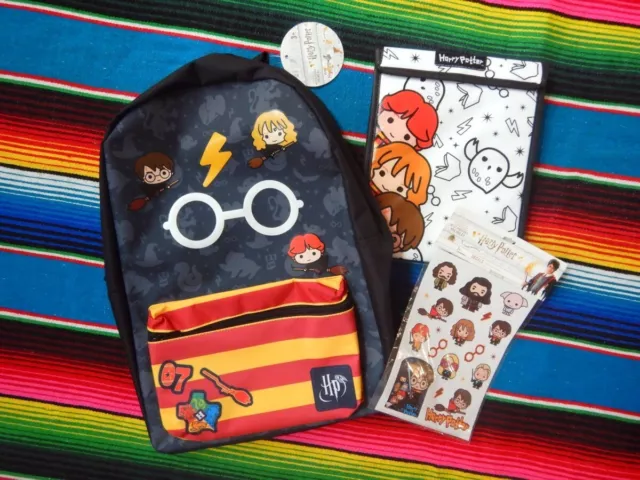 ✺New✺ HARRY POTTER Kids School Backpack + Cool Bag + Sticker Set