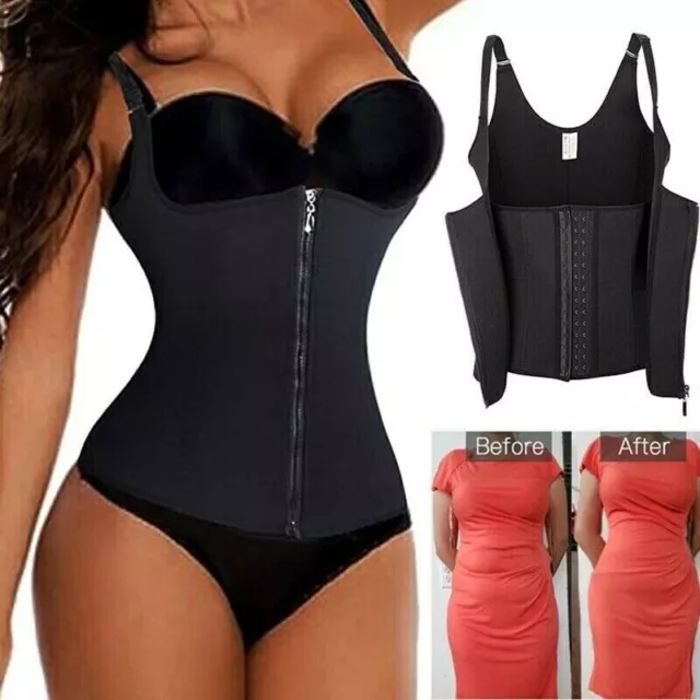 UK Women Sweat Sauna Vest Slimming Body Shaper Corset Neoprene Waist Trainer Gym