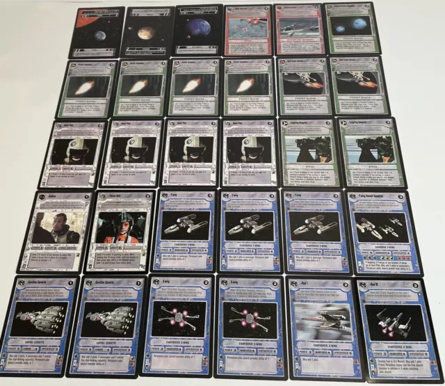 Star Wars CCG 30 Card Lot Light Side X-Wing  Deckbuilding Combo for beginners