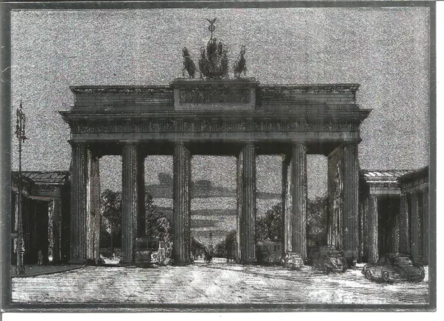 AK Berlin , Brandenburger Tor, vor 1961, unbeschrieben metallbeschichtet