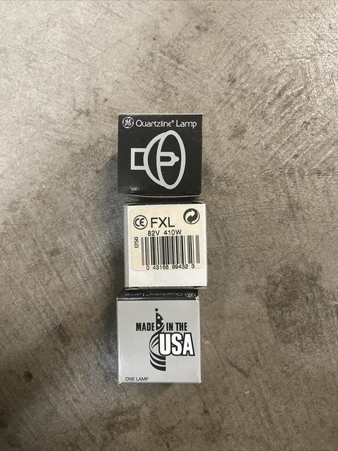 New *Lot Of 2* GE Quartzline Multi Mirror FXL Projection Lamp Bulbs 410W 82V
