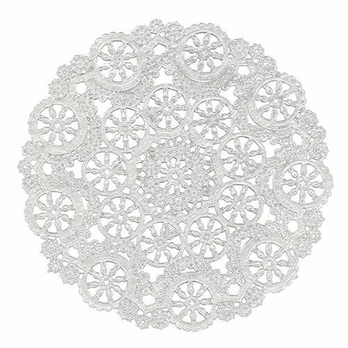 Royal Lace Medallion 6" White Round Lace Paper Doilies, 28 per pack (B23003)