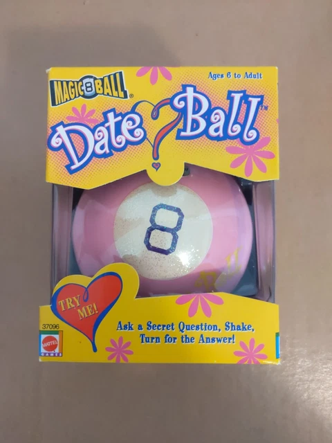 Mattel Magic 8 Ball Date Ball New In Box Full Size Rare 2000 Glitter Edition
