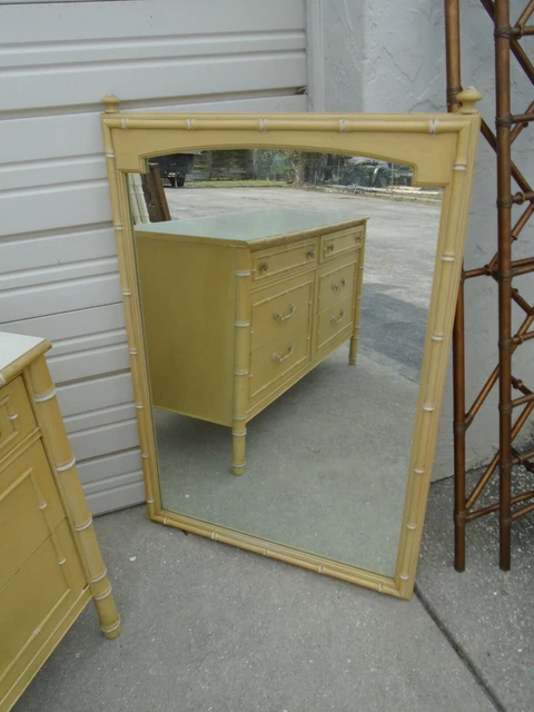 Mirror Faux Bamboo Thomasville Allegro Hollywood Regency Cottage Rectangle Yello Mirror Faux Bamboo Thomasville Allegro Hollywood Regency Cottage Rectangle Yello